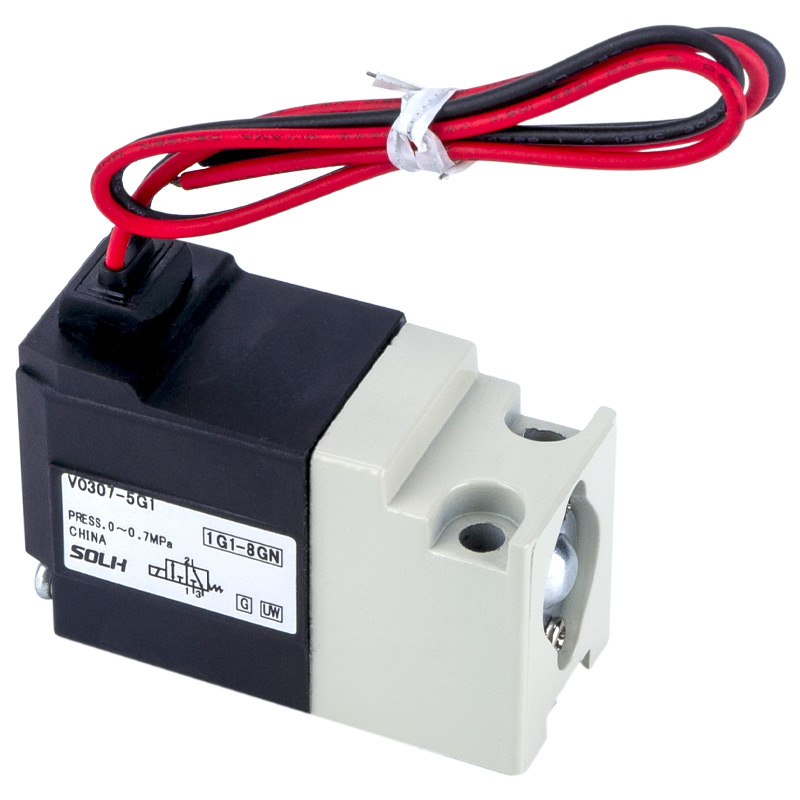 VO307 3portový solenoidový ventil / typ s přímým talířem